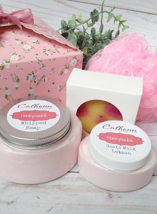 gifts for mom-gift sets- gifts for her- gifts for sister- gifts for wife- soap gifts- lotion gifts- body products- self care products- calhoun farm