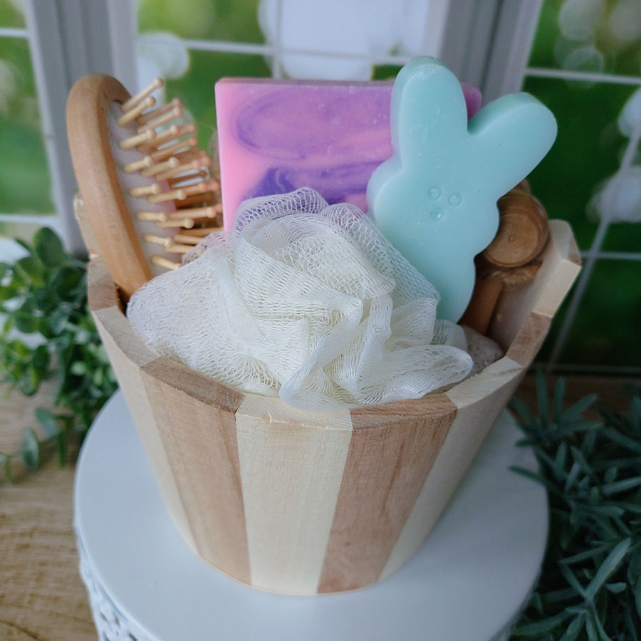 Wooden Bucket Spa Gift Set - Relaxing Spa Essentials - Self Care - Gifts for Her