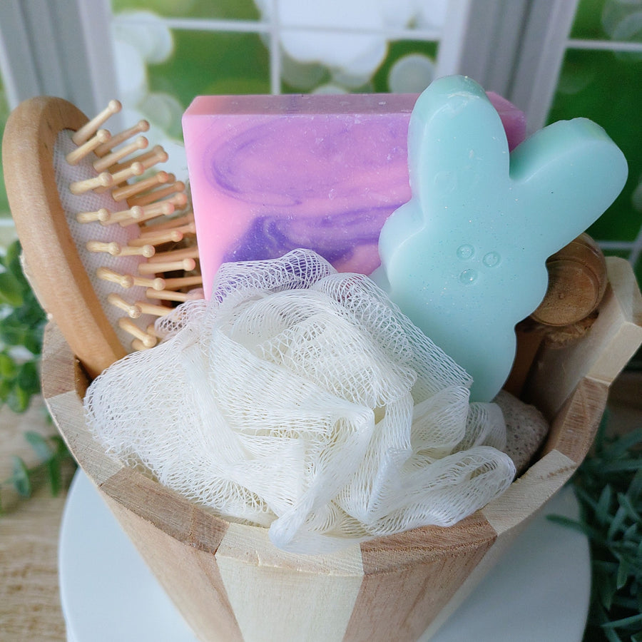 Wooden Bucket Spa Gift Set - Relaxing Spa Essentials - Self Care - Gifts for Her