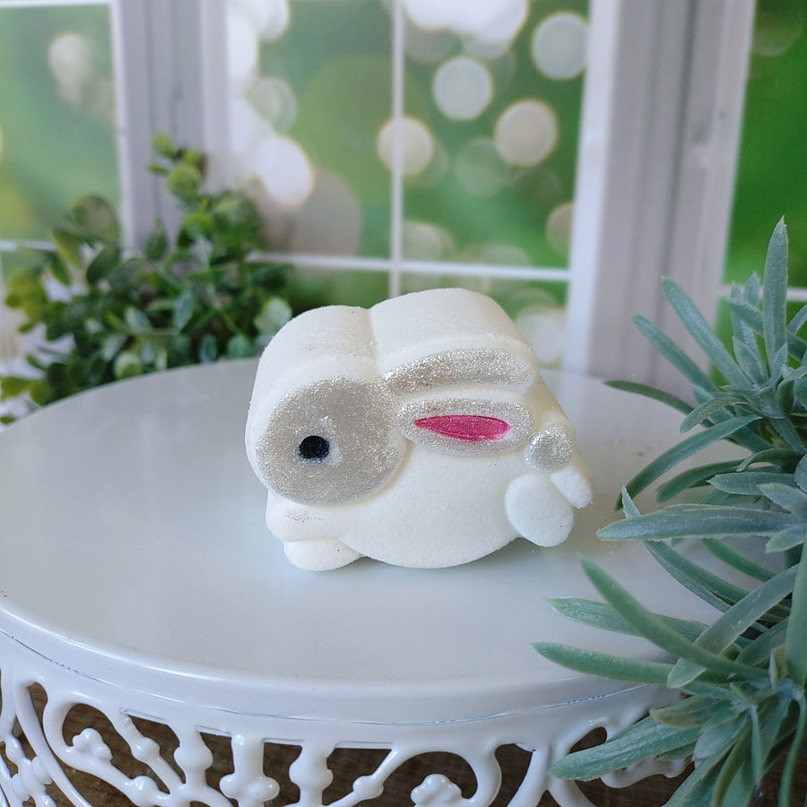 Small white bunny bath bomb. Easter basket gifts. DuBois Pa.