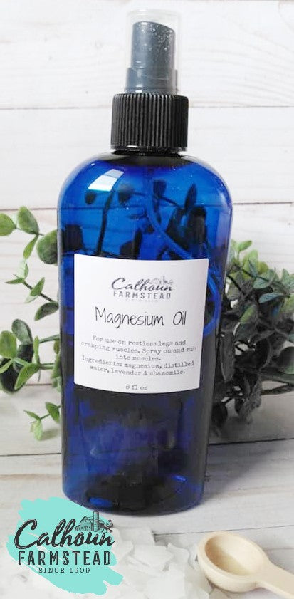 magnesium oil spray for restless leg syndrome and leg cramps. helps sleep.