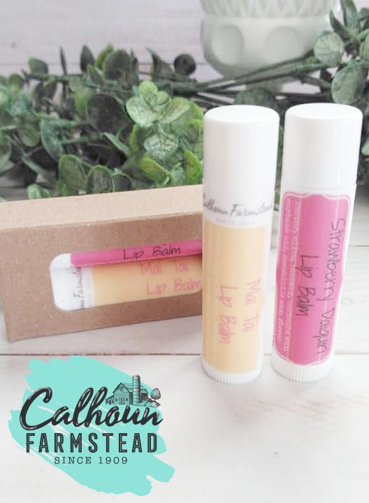Two lip balms. MaiTai and Strawberry Daiquri. Lip balm duo. Two lip balms packaged together. Great gifts, gift bags, gift boxes. Party favors.