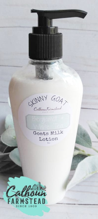 skinny goat lotion for dry skin. goats milk lotion made for eczema, psoriasis.