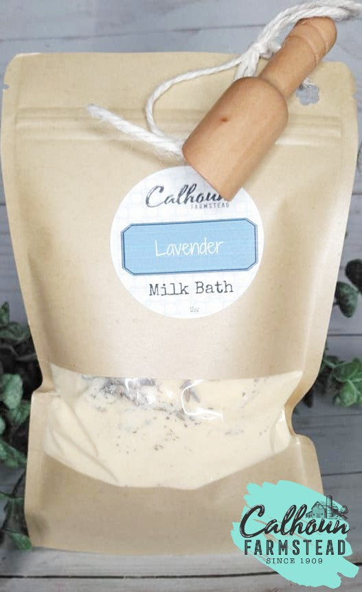 milk bath with lavender for anti anxiety and promoting peaceful sleep. bedtime bath.