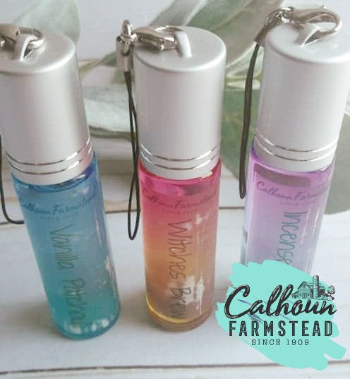 scented natural perfume rollers. scented with essential oils.
